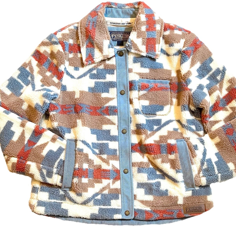 Pendleton Women’s Snap Front Fleece Jacket w/ Corduroy Trim Brand New w/ Tags